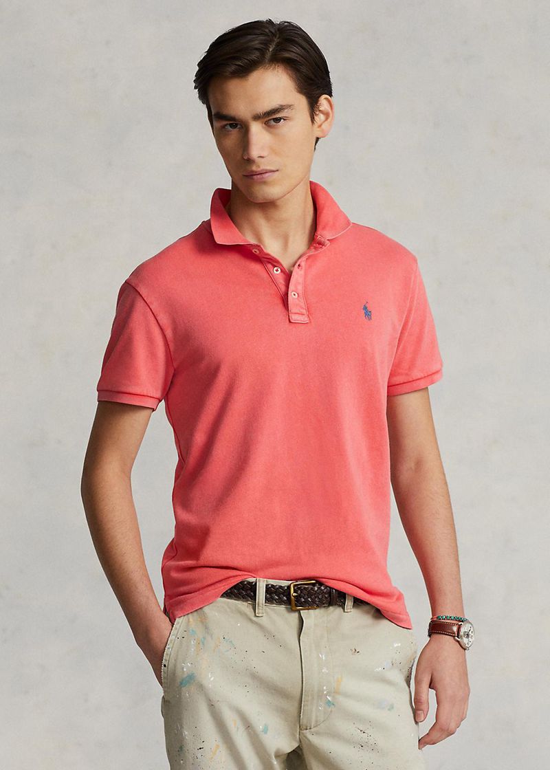 Poleras Polo Polo Ralph Lauren Hombre Custom Slim Fit Spa Terry Chile Rojas XPIYD-4139